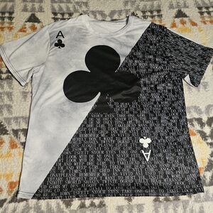 ACE of CLUBS Men's Gray Short Sleeve Graphic T-Shirt Size XL Unisex B27